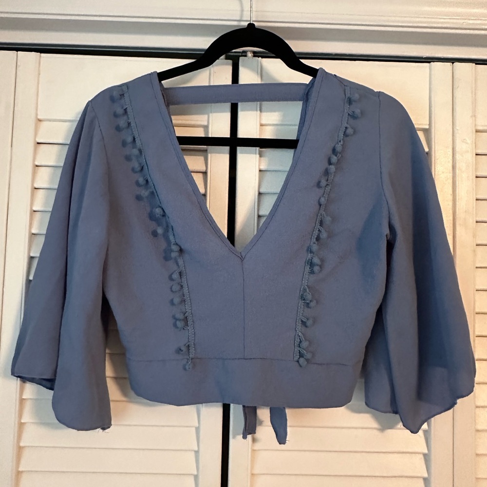 Blue crop top